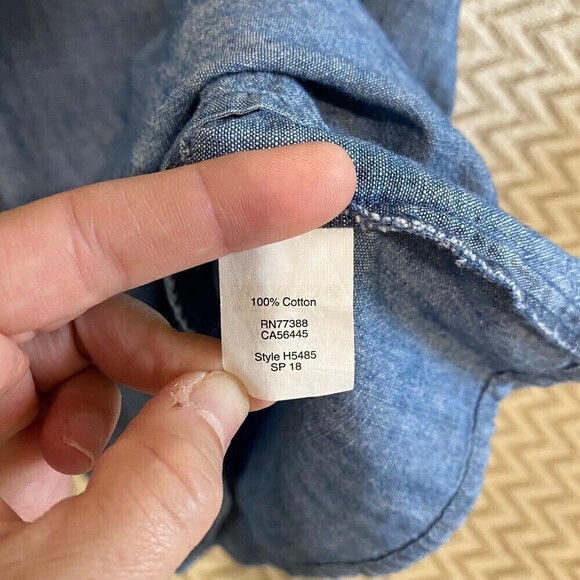 J.Crew Chambray Ruffle Tie Sleeve Dress - Picture 5 of 9